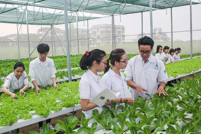 Students of Faculty of Applied Sciences are making surveys and researches in the Experimental Garden